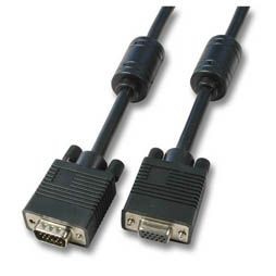 Kabel Video VGA, DSUB15, St/Bu, 20m, Schwarz,