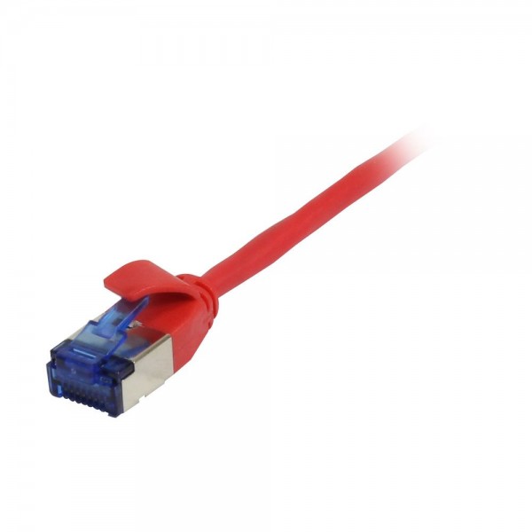 Patchkabel RJ45, CAT6A 500Mhz, 7.5m, rot, U/FTP, slimline rund d=3,8mm, TPE(Superflex), AWG32, Synergy 21