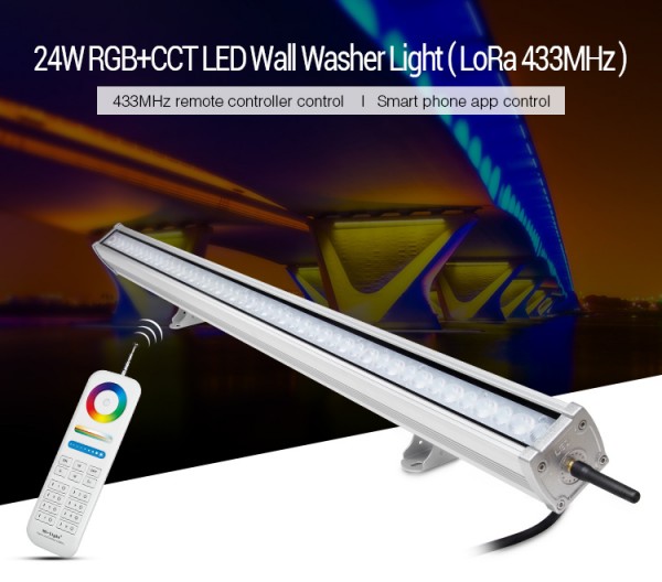 Synergy 21 LED LoRa (433MHZ) wallwasher 24W RGB+CCT IP66 *Milight/Miboxer*