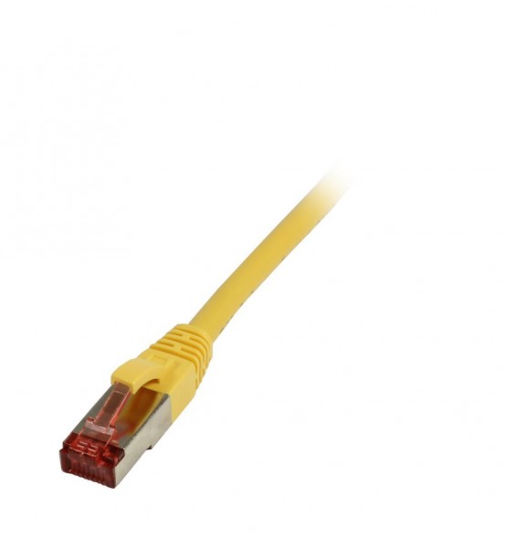 Patchkabel RJ45, CAT6 250Mhz, 0.25m gelb, S-STP(S/FTP), TPE/LSZH(Superflex), Synergy 21,