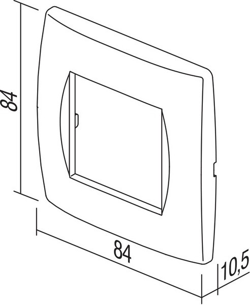 TEM series module frame OS COVER PLATE SOFT2M IW
