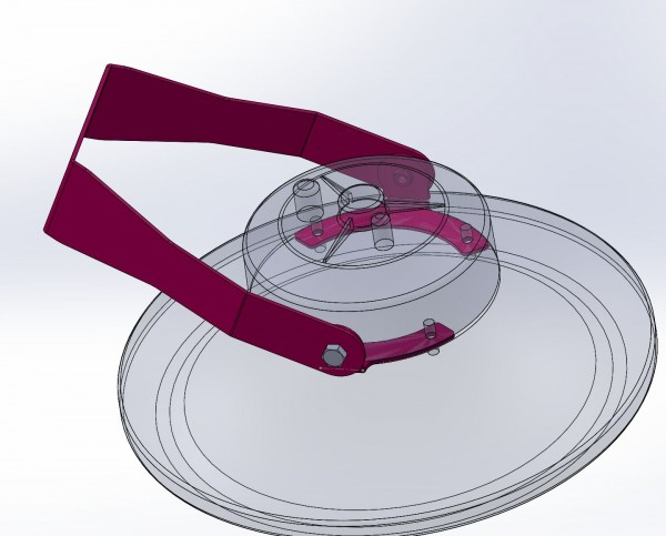 Synergy 21 LED spot pendant light UFO add. Wall bracket for UFO size M bracket long