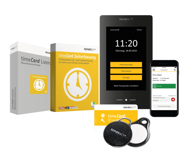 REINER SCT timeCard 6 Zeiterfassung Aktionsbundle 25 Benutzer