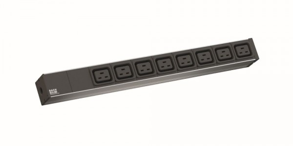 ALLNET 19&quot;zbh. Steckdosenleiste, 8xKaltgeräte(C19)-&gt;Stecker(C20), 1HE/19&quot;, 2m, *Bachmann*